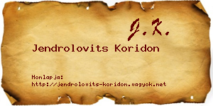 Jendrolovits Koridon névjegykártya